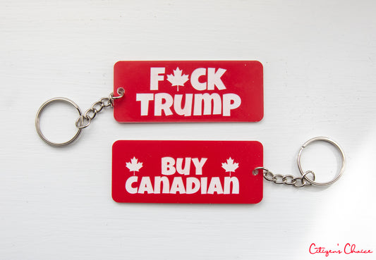 f*ck trump / buy canadian keychain